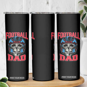 Football Dad Skinny Tumbler Skull With Helmet Rugby Father's Day TB02 Print Your Wear