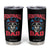 Football Dad Tumbler Cup Skull With Helmet Rugby Father's Day TB02 Black Print Your Wear