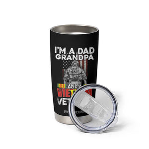 Vietnam Veteran Tumbler Cup I'm A Dad Grandpa Patriotic Father TB02 Print Your Wear