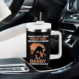 Horse Dad Tumbler With Handle Behind Every Great Horse Girl Who Believes Is A Daddy TB02 Print Your Wear