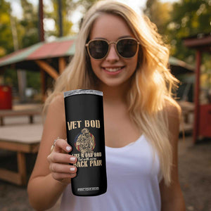 Veteran Dad Skinny Tumbler Vet Bod Like Dad Bod But With More Back Pain TB02 Print Your Wear