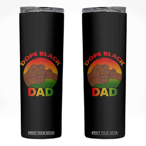 Dope Black Dad Skinny Tumbler Proud Afro Melanin Men Vintage Father's Day TB02 Black Print Your Wear