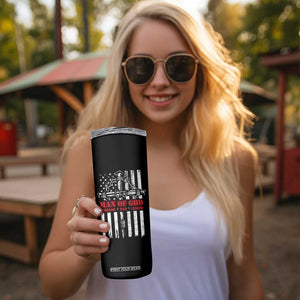 Blessed Dad Skinny Tumbler Man Of God Husband Dad Legend American Flag Christian Cross TB02 Print Your Wear