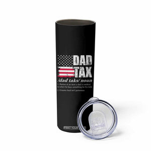 Funny Dad Tax Definition Skinny Tumbler Vintage American Flag Father's Day TB02 Print Your Wear