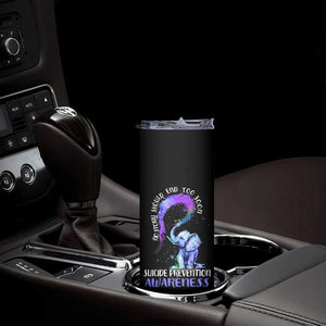 Suicide Prevention Awareness Skinny Tumbler Teal Purple Elephant No Story Should End Too Soon TB02 Print Your Wear