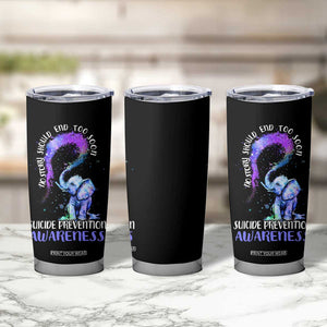 Suicide Prevention Awareness Tumbler Cup Teal Purple Elephant No Story Should End Too Soon TB02 Print Your Wear