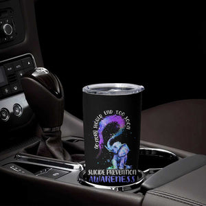 Suicide Prevention Awareness Tumbler Cup Teal Purple Elephant No Story Should End Too Soon TB02 Print Your Wear