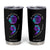 Suicide Prevention Awareness Tumbler Cup Teal Purple Floral Semicolon It's Ok To Not Be Ok TB02 Black Print Your Wear