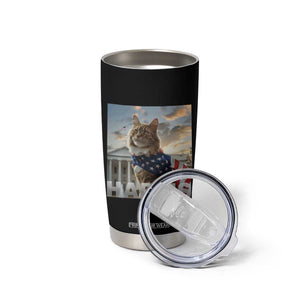 Childless Cat Ladies For Harris 2024 Tumbler Cup Kamala For President American Flag Cat Graphic TB02 Print Your Wear