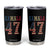 Kamala 47 Tumbler Cup Harris 2024 For President Retro American Flag TB02 Black Print Your Wear