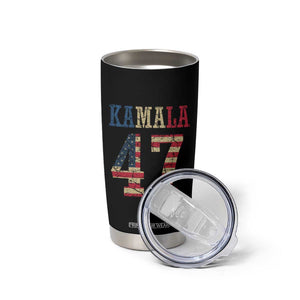 Kamala 47 Tumbler Cup Harris 2024 For President Retro American Flag TB02 Print Your Wear