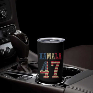 Kamala 47 Tumbler Cup Harris 2024 For President Retro American Flag TB02 Print Your Wear