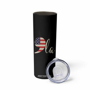 Harris 2024 Skinny Tumbler Comma La Kamala For President Retro American Flag TB02 Print Your Wear