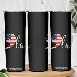 Harris 2024 Skinny Tumbler Comma La Kamala For President Retro American Flag TB02 Print Your Wear