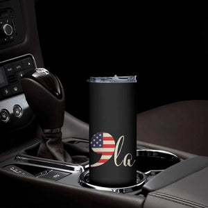 Harris 2024 Skinny Tumbler Comma La Kamala For President Retro American Flag TB02 Print Your Wear