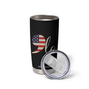 Harris 2024 Tumbler Cup Comma La Kamala For President Retro American Flag TB02 Print Your Wear