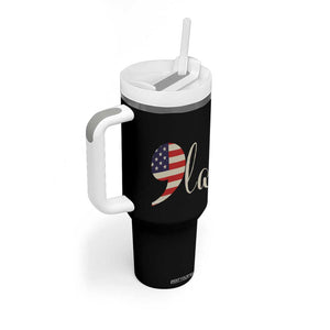 Harris 2024 Tumbler With Handle Comma La Kamala For President Retro American Flag TB02 Print Your Wear