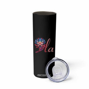 Harris 2024 Skinny Tumbler Comma La President Kamala For Potus Lotus TB02 Print Your Wear