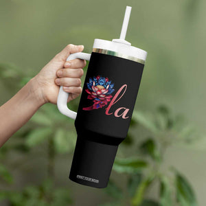 Harris 2024 Tumbler With Handle Comma La President Kamala For Potus Lotus TB02 Print Your Wear