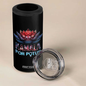 Harris 2024 4 in 1 Can Cooler Tumbler Madam President Kamala For Potus American Flag Lotus TB02 Print Your Wear