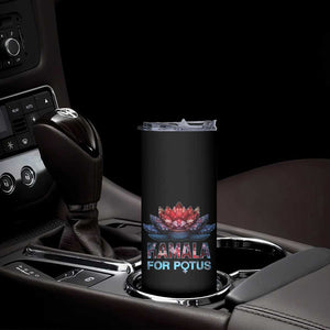 Harris 2024 Skinny Tumbler Madam President Kamala For Potus American Flag Lotus TB02 Print Your Wear