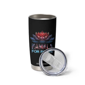 Harris 2024 Tumbler Cup Madam President Kamala For Potus American Flag Lotus TB02 Print Your Wear