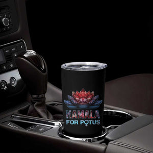 Harris 2024 Tumbler Cup Madam President Kamala For Potus American Flag Lotus TB02 Print Your Wear