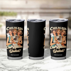 Childless Cat Ladies United Tumbler Cup Feline Lover Retro TB02 Print Your Wear