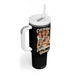 Childless Cat Ladies United Tumbler With Handle Feline Lover Retro TB02 Print Your Wear