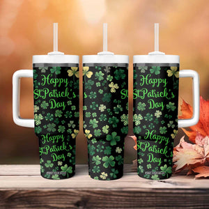 Lucky Irish Shamrocks Tumbler With Handle Happy St Patricks Day TB02 Print Your Wear