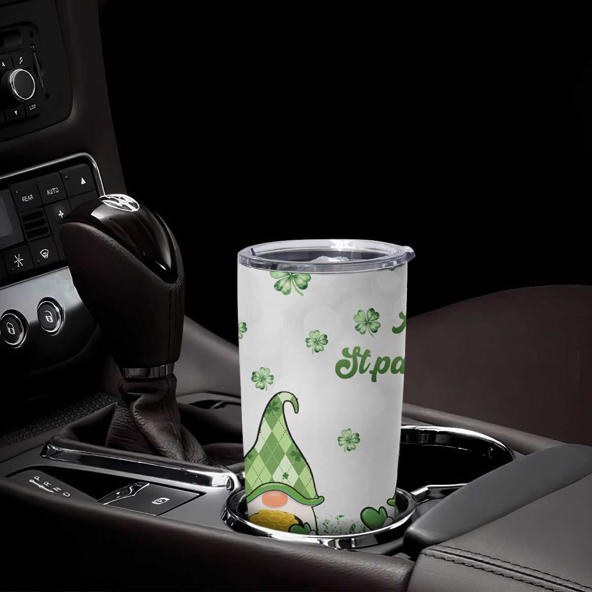 Personalized Lucky Green Gnomies Tumbler Cup Irish Gnomes Happy St Patrick's Day Leopard TB02 Print Your Wear