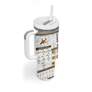 Funny Skilled Pilot Tumbler With Handle Can Keep It Up For Hours Flight Instructor Aviation Enthusiast Gift TB02 Print Your Wear