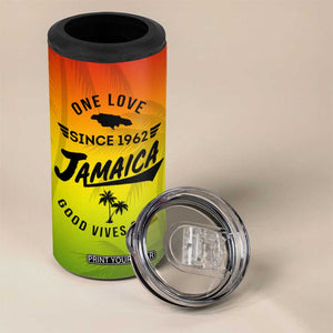 One Love Jamaica 4 in 1 Can Cooler Tumbler Every Little Thing Gonna Be Alright Good Vibes Since 1962 TB02 Print Your Wear