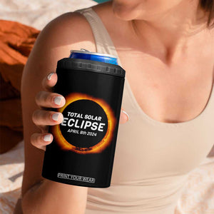 Total Solar Eclipse 4 in 1 Can Cooler Tumbler America Totality April 8th 2024 TB02 Print Your Wear