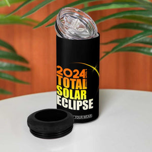 Total Solar Eclipse 4 in 1 Can Cooler Tumbler America Totality April 8 2024 TB02 Print Your Wear