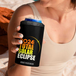 Total Solar Eclipse 4 in 1 Can Cooler Tumbler America Totality April 8 2024 TB02 Print Your Wear