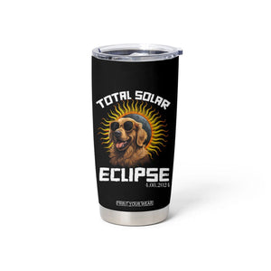 Total Solar Eclipse Tumbler Cup Golden Retriever April 8 2024 TB02 Printyourwear