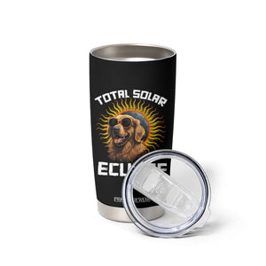 Total Solar Eclipse Tumbler Cup Golden Retriever April 8 2024 TB02 Printyourwear