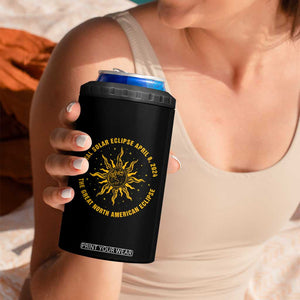 Celestial Total Solar Eclipse 4 in 1 Can Cooler Tumbler April 8 2024 The Great North American Eclipse TB02 Print Your Wear