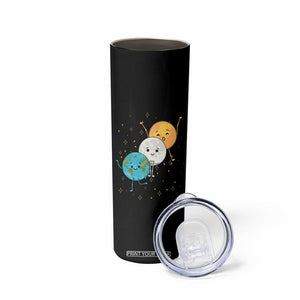 Funny Total Solar Eclipse Skinny Tumbler Cute Earth Moon Sun American Totality April 8 2024 TB02 Printyourwear