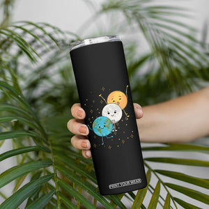 Funny Total Solar Eclipse Skinny Tumbler Cute Earth Moon Sun American Totality April 8 2024 TB02 Printyourwear