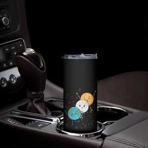 Funny Total Solar Eclipse Skinny Tumbler Cute Earth Moon Sun American Totality April 8 2024 TB02 Printyourwear