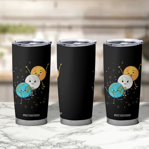 Funny Total Solar Eclipse Tumbler Cup Cute Earth Moon Sun American Totality April 8 2024 TB02 Printyourwear