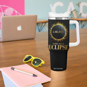 Total Solar Eclipse Tumbler With Handle 8 April 2024 Totality Phenomenon United States TB02 Printyourwear