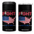 Trump Raised Fist 4 in 1 Can Cooler Tumbler Fight American Flag TB02 One Size: 16 oz Black Print Your Wear