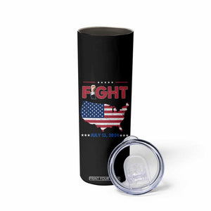 Trump Raised Fist Skinny Tumbler Fight American Flag TB02 Print Your Wear