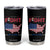 Trump Raised Fist Tumbler Cup Fight American Flag TB02 Black Print Your Wear