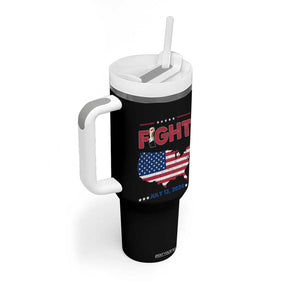 Trump Raised Fist Tumbler With Handle Fight American Flag TB02 Print Your Wear