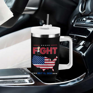 Trump Raised Fist Tumbler With Handle Fight American Flag TB02 Print Your Wear