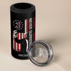 Trump Raised Fist 4 in 1 Can Cooler Tumbler Never Surrender President 45 47 US Flag TB02 Print Your Wear